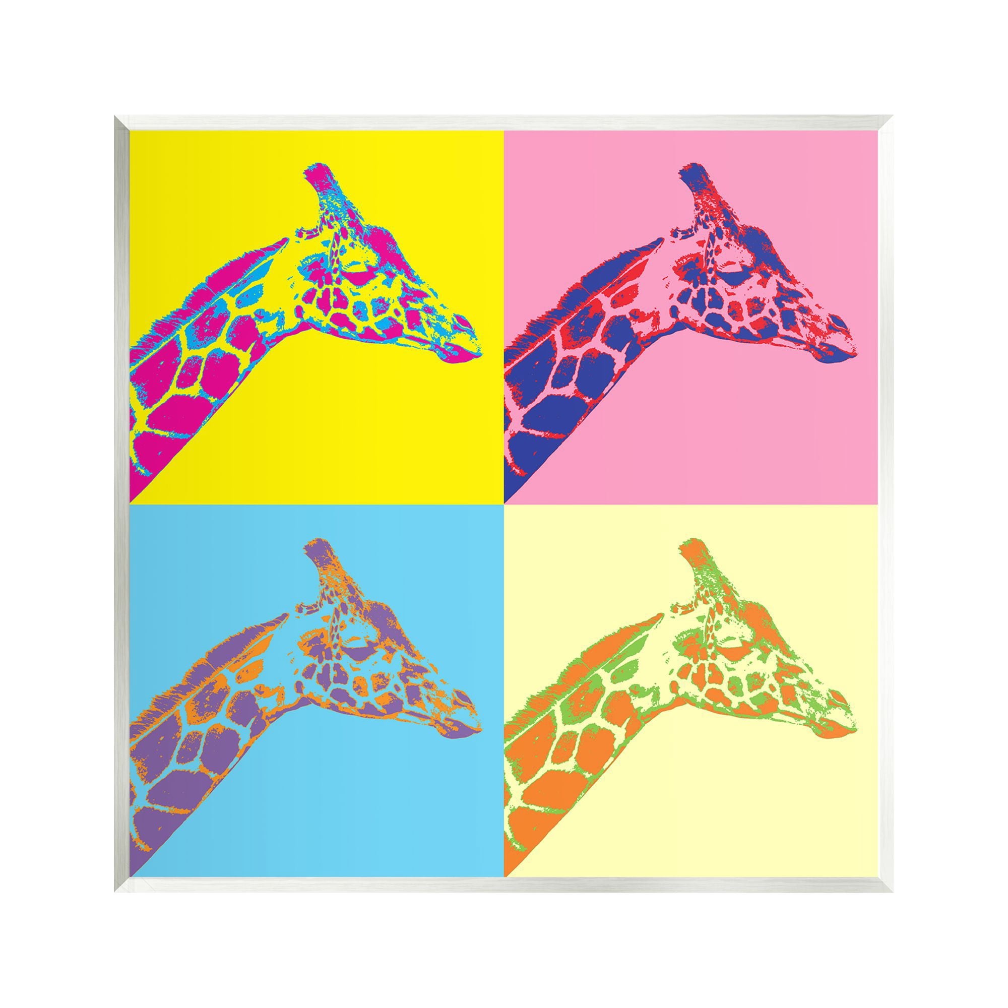 Stupell Industries Pop Style Giraffes Animals & Insects Painting Unframed Art Print Wall Art, 12 x 12