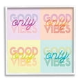 thumbnail image 1 of Stupell Industries Pop Style Good Vibes Only Graphic Art White Framed Art Print Wall Art, Design by Lil' Rue, 1 of 7