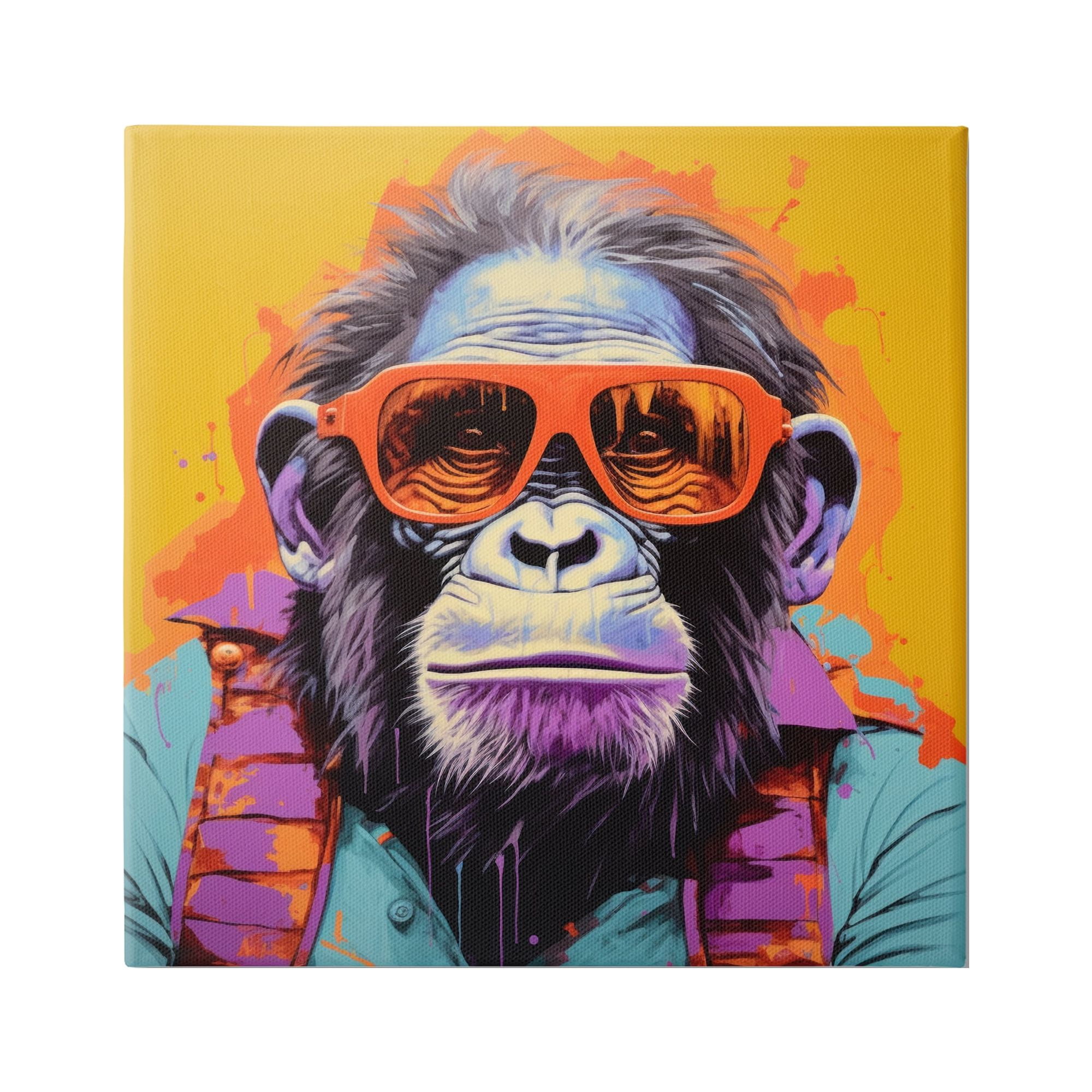 Stupell Industries Pop Style Gorilla Animals & Insects Painting Gallery Wrapped Canvas Art Print Wall Art, 24 x 24