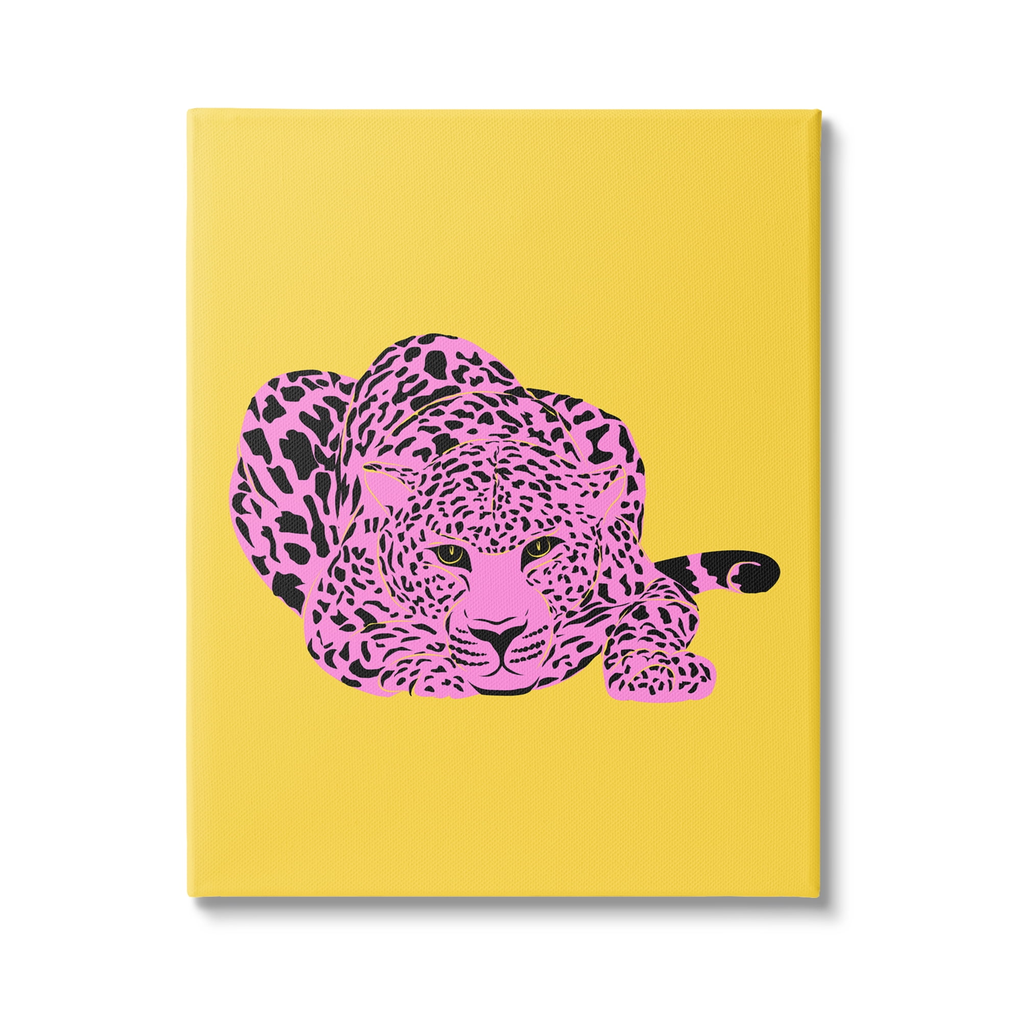 Stupell Industries Pop Style Leopard Animals & Insects Painting Gallery Wrapped Canvas Art Print Wall Art, 16 x 20