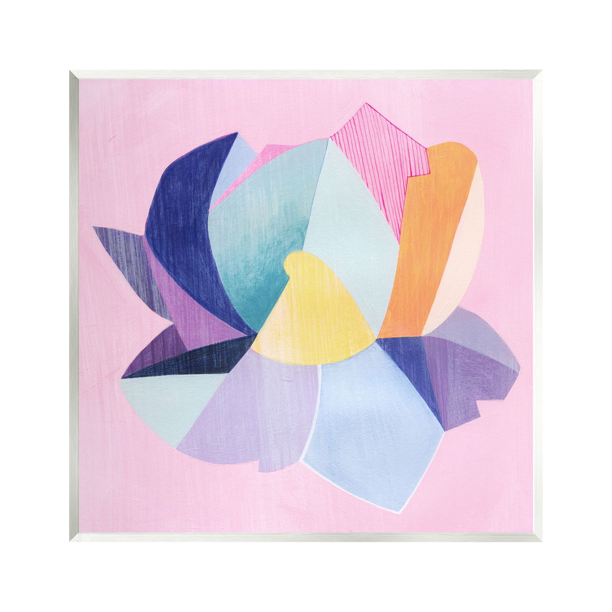 Stupell Industries Pop Style Lotus Flower Abstract Painting Unframed Art Print Wall Art, 12 x 12