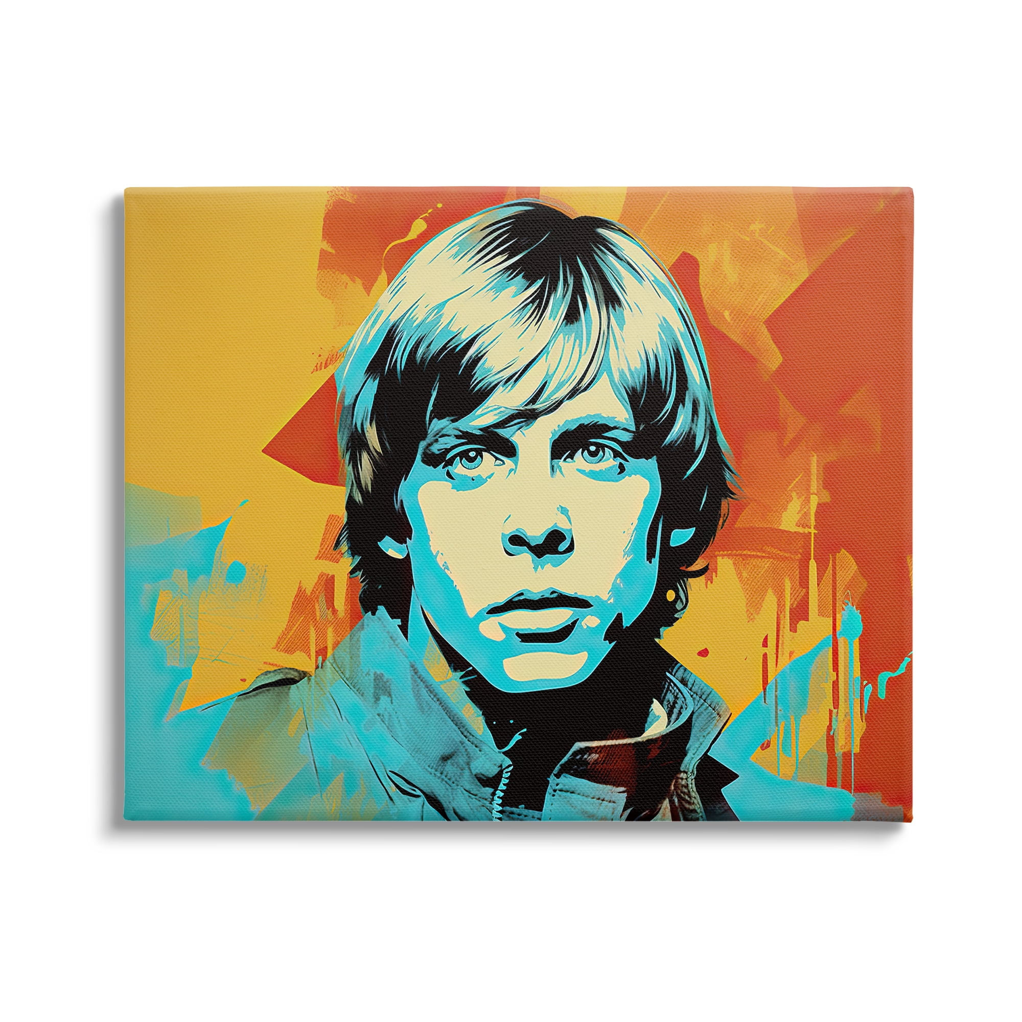Stupell Industries Pop Style Luke Portrait Fairy Tales & Fantasy Painting Gallery Wrapped Canvas Art Print Wall Art, 48 x 36