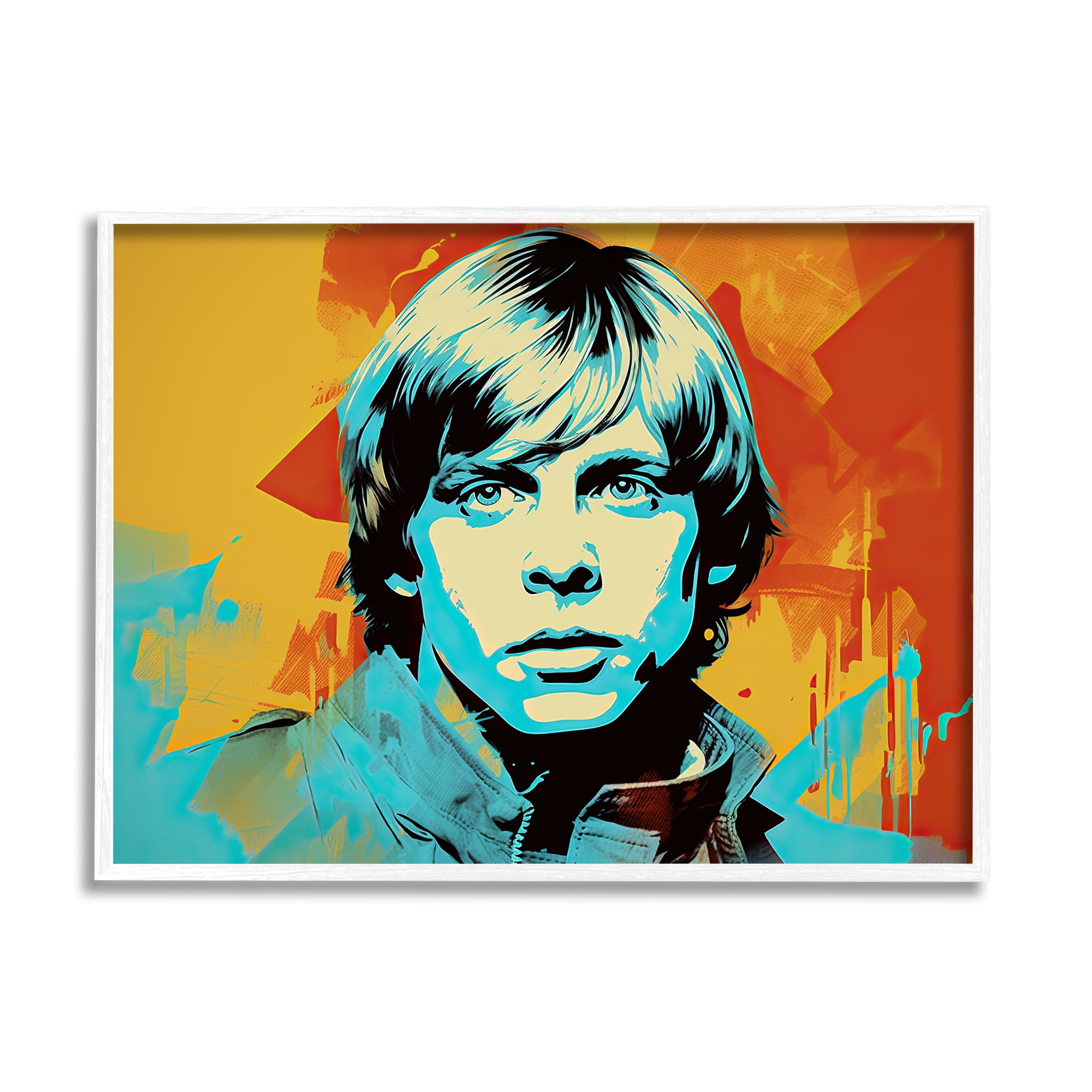 Stupell Industries Pop Style Luke Portrait Fairy Tales & Fantasy Painting White Framed Art Print Wall Art, 14 x 11