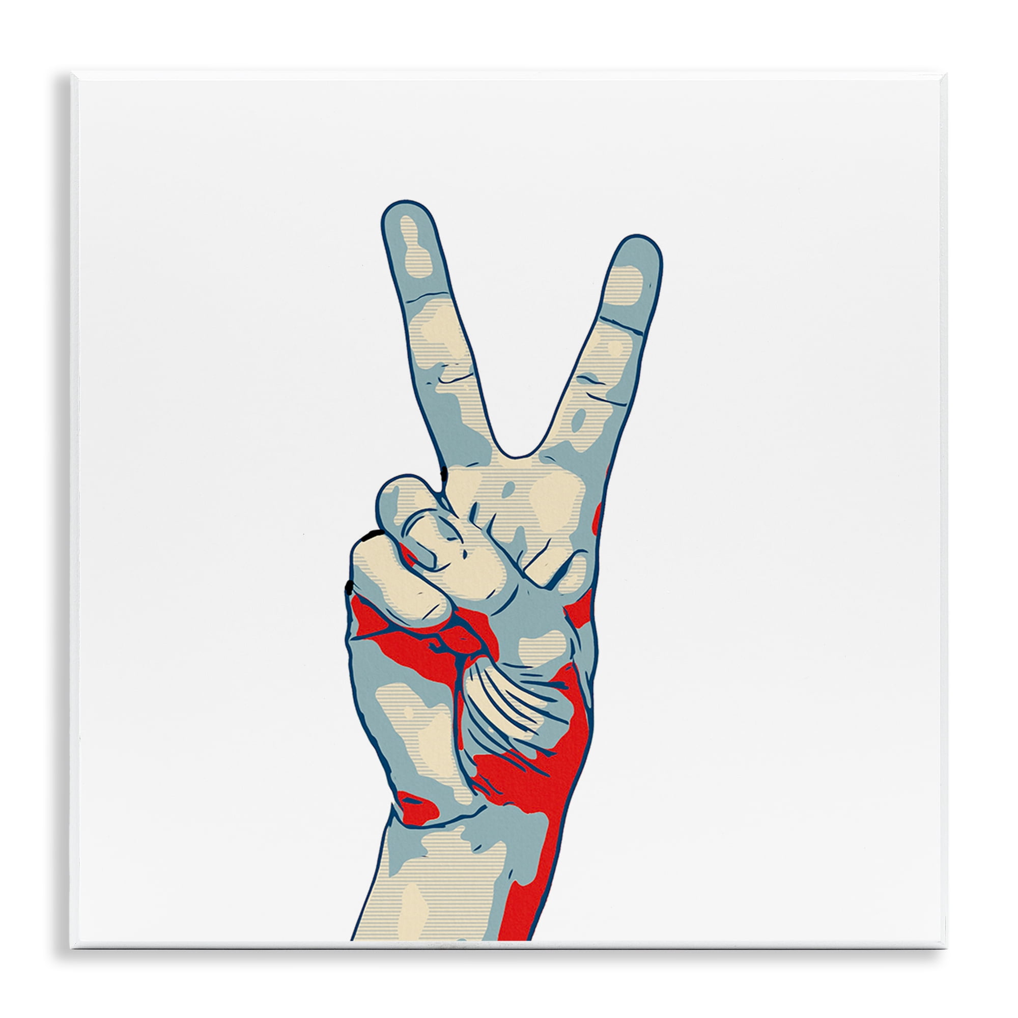 Stupell Industries Pop Style Peace Gesture Wall Plaque Art, design by Kim Curinga