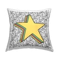 thumbnail image 1 of Stupell Industries Pop Style Star Symbol Glam Brand Pattern Design by Ziwei Li Throw Pillow, 1 of 6