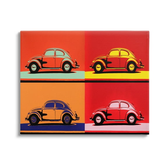 Stupell Industries Pop Style Vintage Car Automobile Red Bold Design Canvas Wall Art, 48 x 36, Design by Daniel Sproul