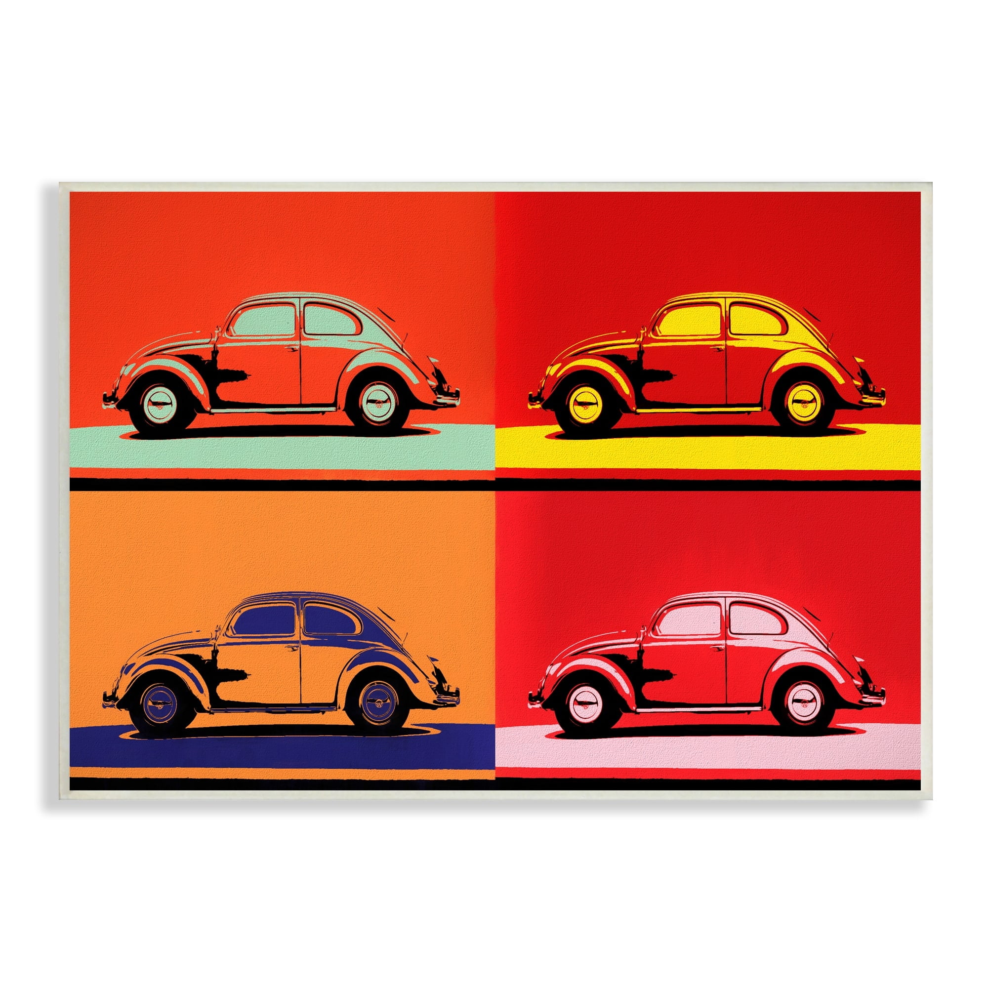Stupell Industries Pop Style Vintage Car Automobile Red Bold Design Wood Wall Art, 19 x 13, Design by Daniel Sproul