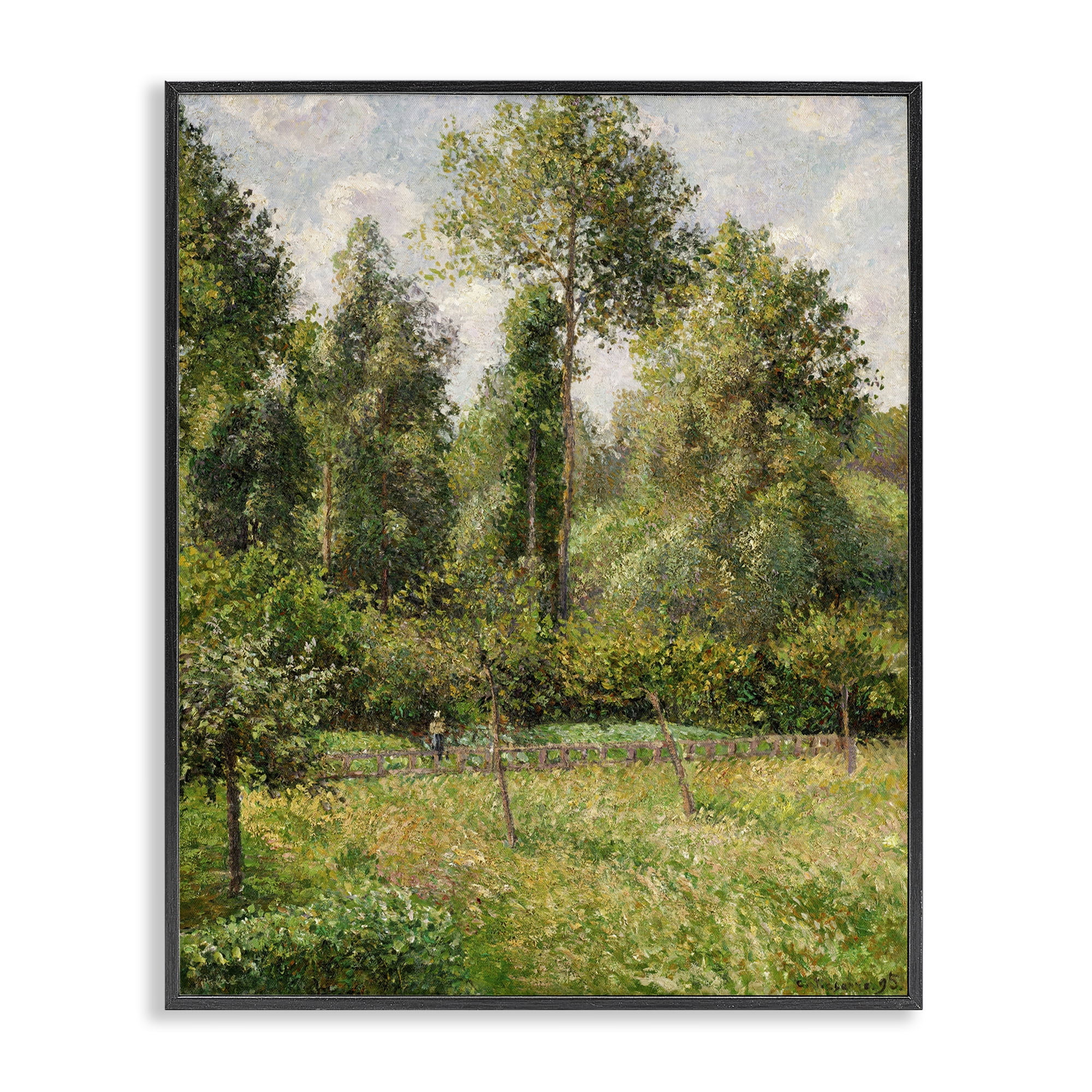 Stupell Industries Poplars Classic Landscape Black Framed Giclee Art, design by Camille Pissarro