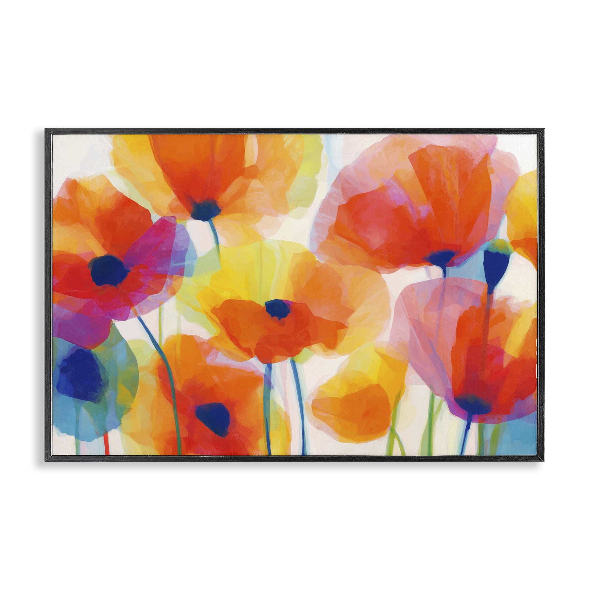 Stupell Industries Poppies At Golden Hour Black Framed Giclee Art, design by Chromatic Storm Studio