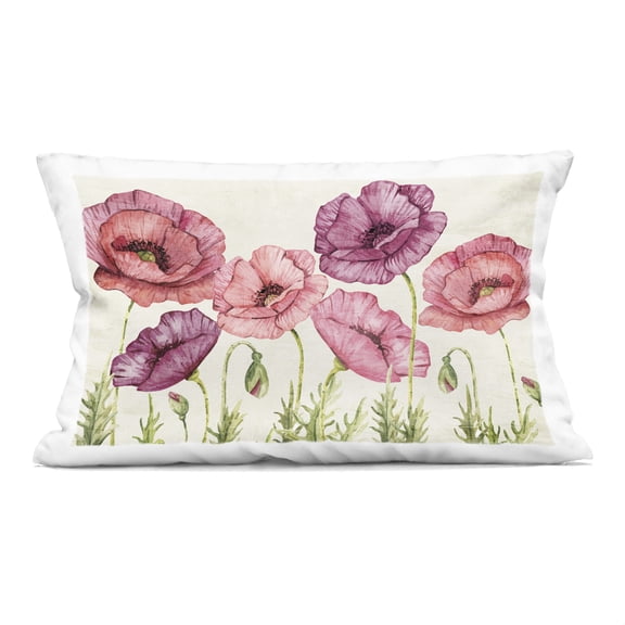 Stupell Industries Poppy Days Vintage Blooms Decorative Printed Throw Pillow, design by Kim Allen, 14 x 7 x 20