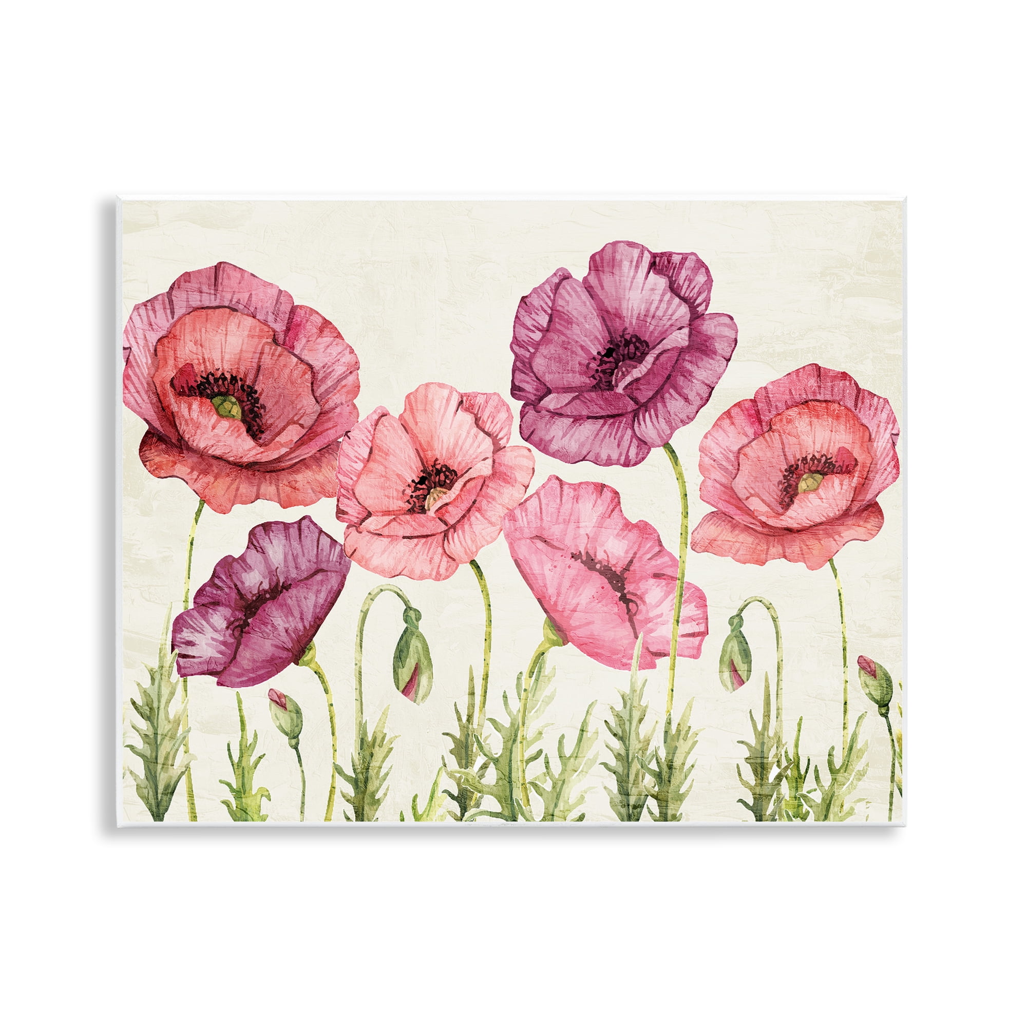 Stupell Industries Poppy Days Vintage Blooms Wall Plaque Art, design by Kim Allen