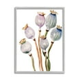 thumbnail image 1 of Stupell Industries Poppy Pods Watercolor Botanicals Botanical & Floral Painting Gray Framed Art Print Wall Art, 1 of 5