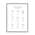 thumbnail image 1 of Stupell Industries Popular Alcoholic Drink Chart Fun Minimal Cocktail Glasses, 24 x 30, Designed by Martina Pavlova, 1 of 6