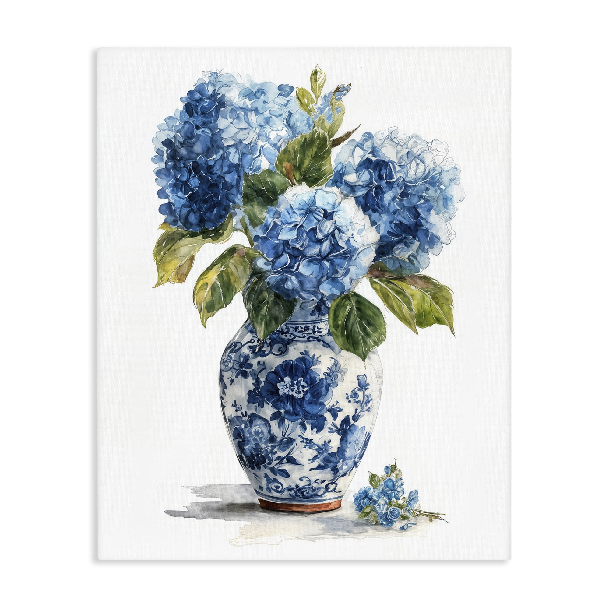 Stupell Industries Porcelain Vase with Hydrangea Bouquet Canvas Wall Art, design by Imagine It Images