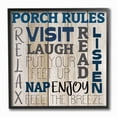 thumbnail image 1 of Stupell Industries Porch Rules Country Home Wood Textured Word Design Framed Giclee Texturized Art by Kimberly Allen, 1 of 3