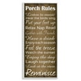 Stupell Industries Porch Rules Country Rustic Typography Painting White