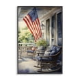 thumbnail image 1 of Stupell Industries Porch with American Flag Scenery Painting Black Framed Art Print Wall Art, 16 x 24, 1 of 10