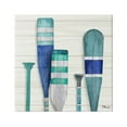thumbnail image 1 of Stupell Industries Port Oars Blue Green Striped Patterns Graphic Art Gallery Wrapped Canvas Print Wall Art, Design by Paul Brent, 1 of 7