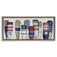 thumbnail image 1 of Stupell Industries Port Oars Vintage Americana Patterns Nature Painting Brown Floater Framed Canvas Art Print Wall Art, 25 x 11, 1 of 9