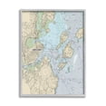 thumbnail image 1 of Stupell Industries Portland Coast Nautical Map Beige Blue Cartography, 11 x 14, Designed by Daphne Polselli, 1 of 7