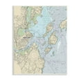 thumbnail image 1 of Stupell Industries Portland Coast Nautical Map Beige Blue Cartography, 13 x 19, Designed by Daphne Polselli, 1 of 6