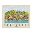 thumbnail image 1 of Stupell Industries Cottage Portofino Architecture Poster Canvas Art, 30 x 24, by Ynon Mabat, 1 of 8