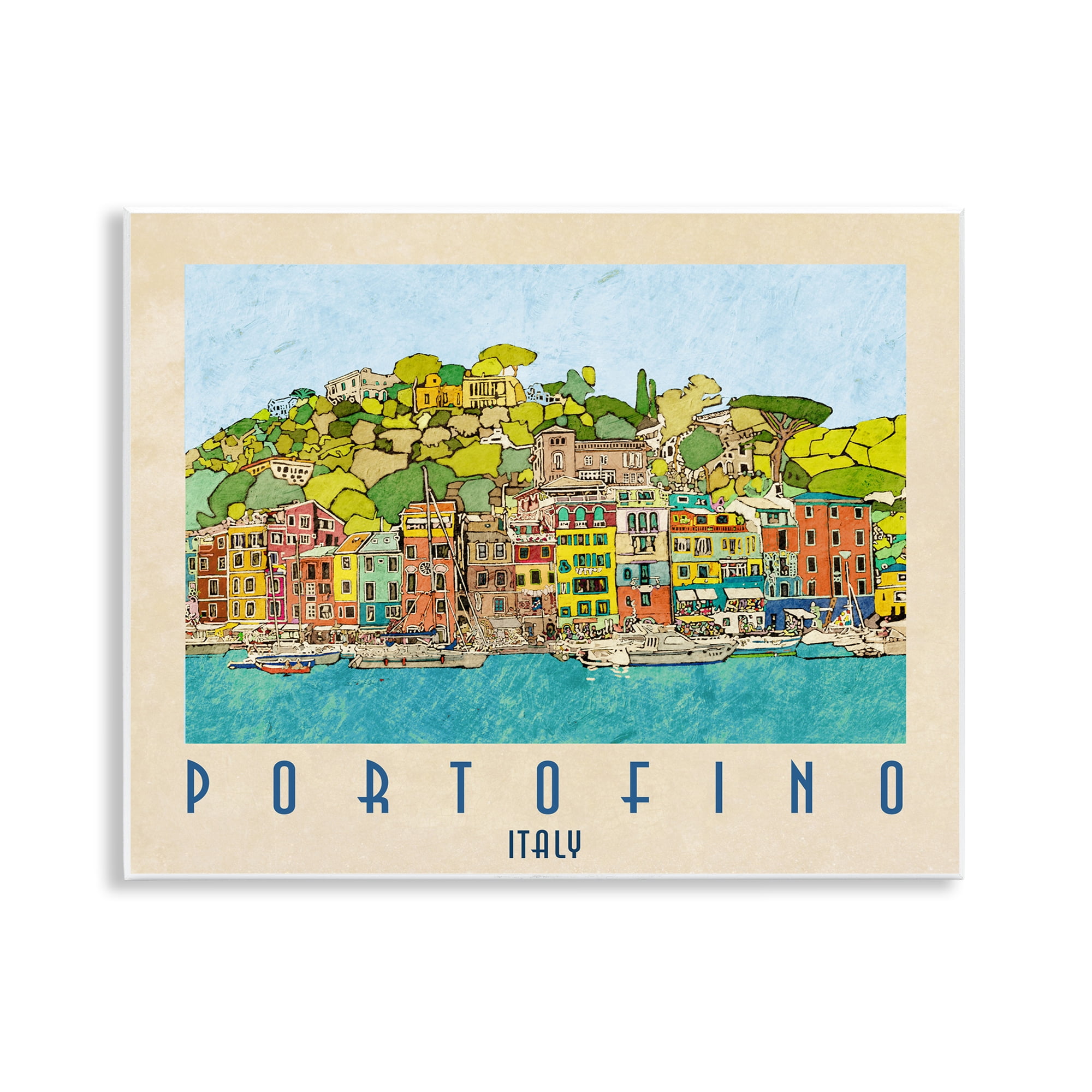 Stupell Industries Portofino Architecture Poster Wall Plaque Art, design by Ynon Mabat