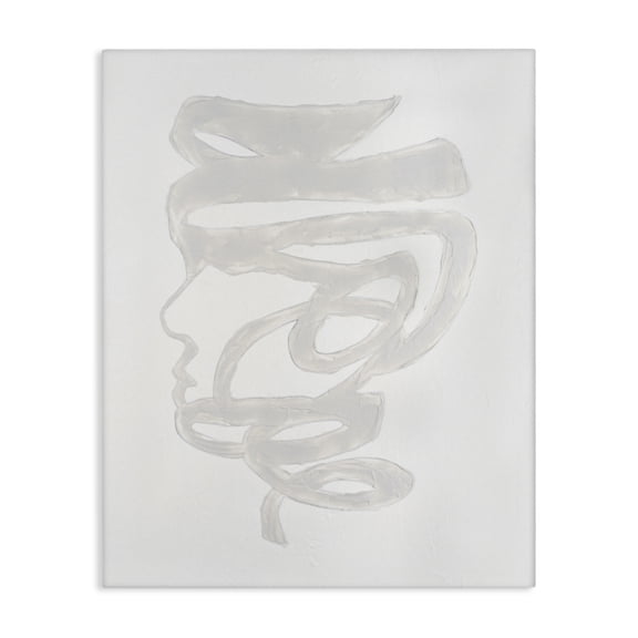 Stupell Industries Portrait Coil Monochrome Canvas Wall Art design by Vanna Lam, 20 x 16