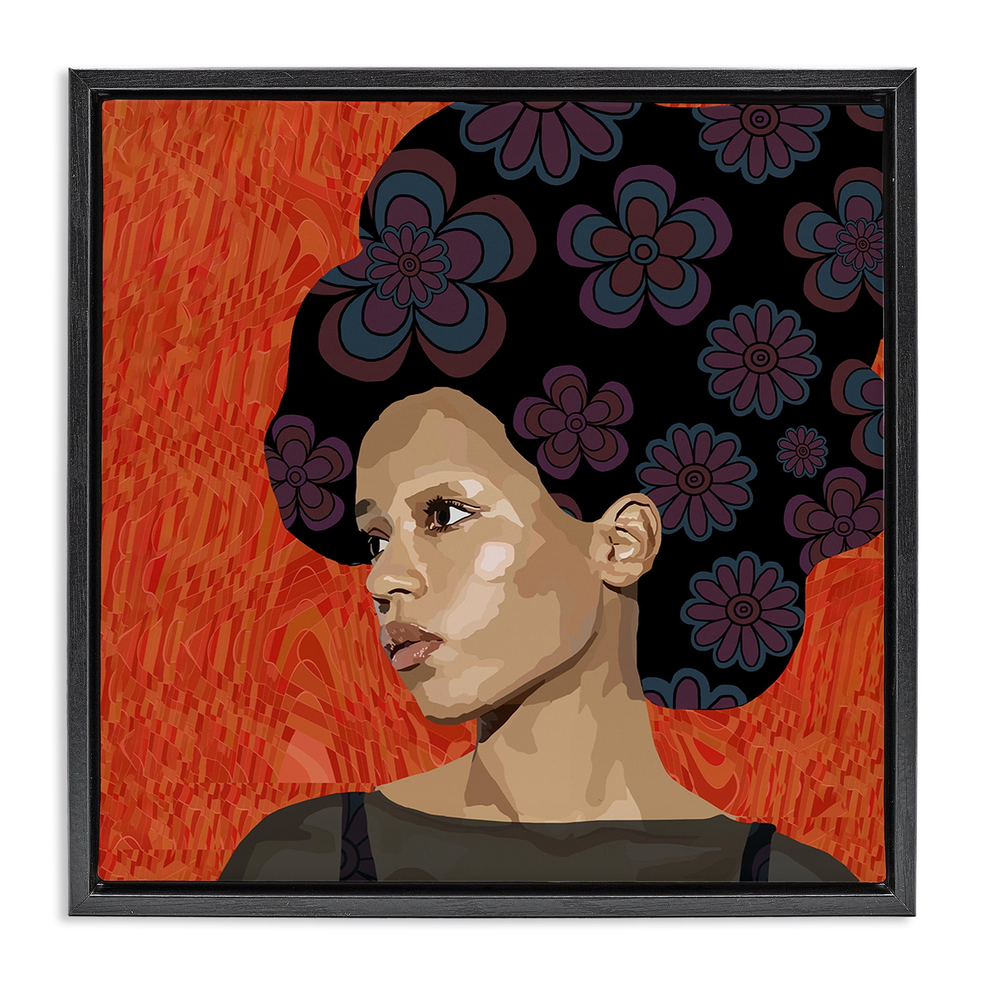 Stupell Industries Portrait Of A Dreamer Black Framed Floater Canvas Wall Art, design by Lynnda Rakos