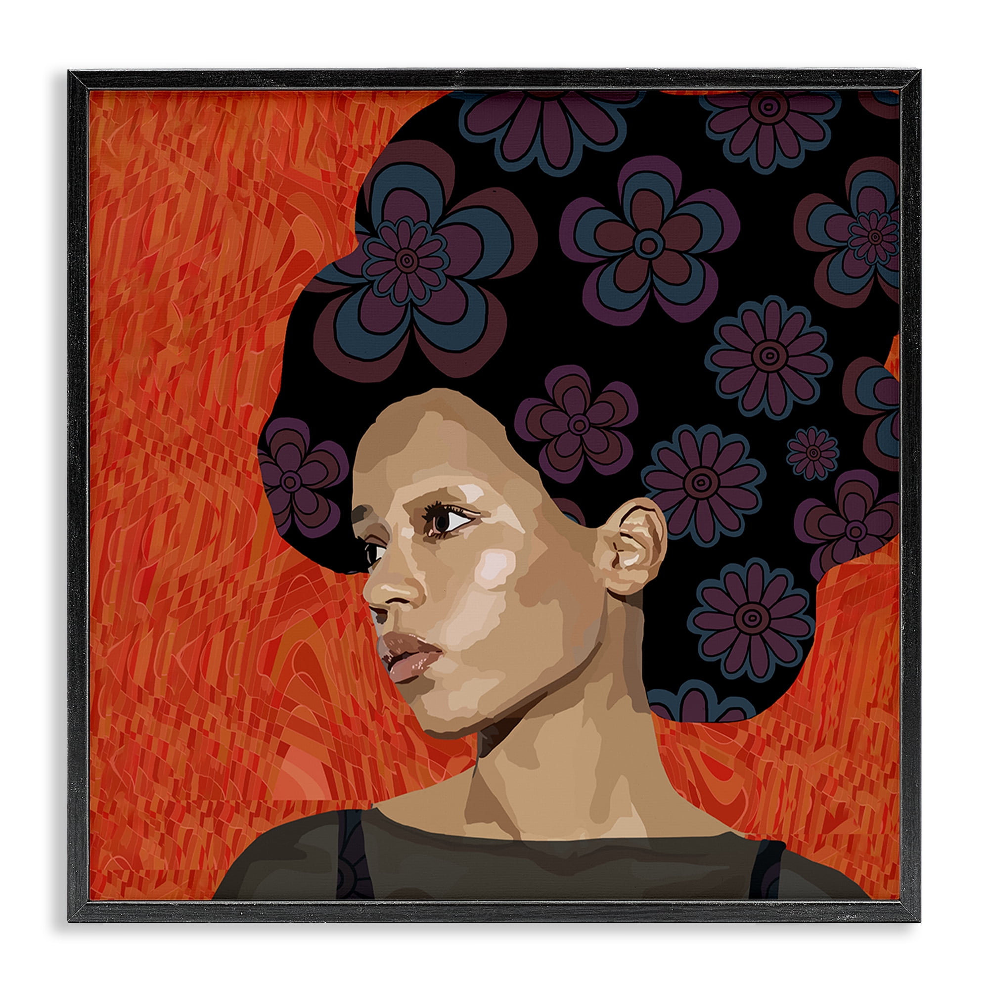 Stupell Industries Portrait Of A Dreamer Black Framed Giclee Art, design by Lynnda Rakos