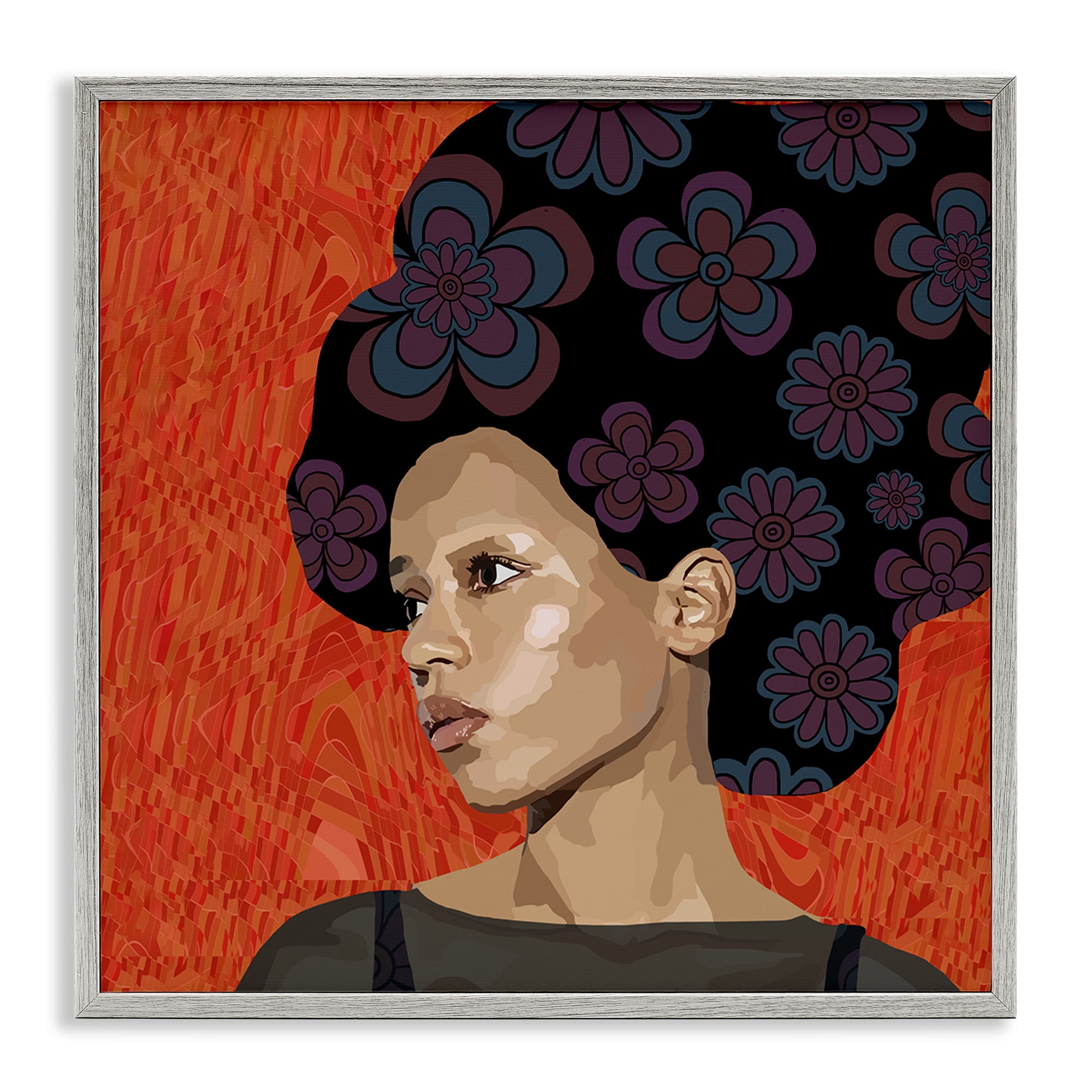Stupell Industries Portrait Of A Dreamer Gray Framed Giclee Art, design by Lynnda Rakos