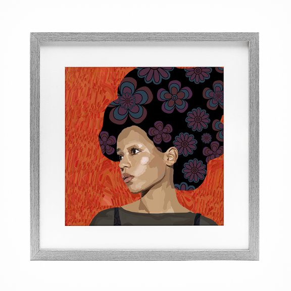 Stupell Industries Portrait Of A Dreamer Gray Framed Print Under Glass, design by Lynnda Rakos