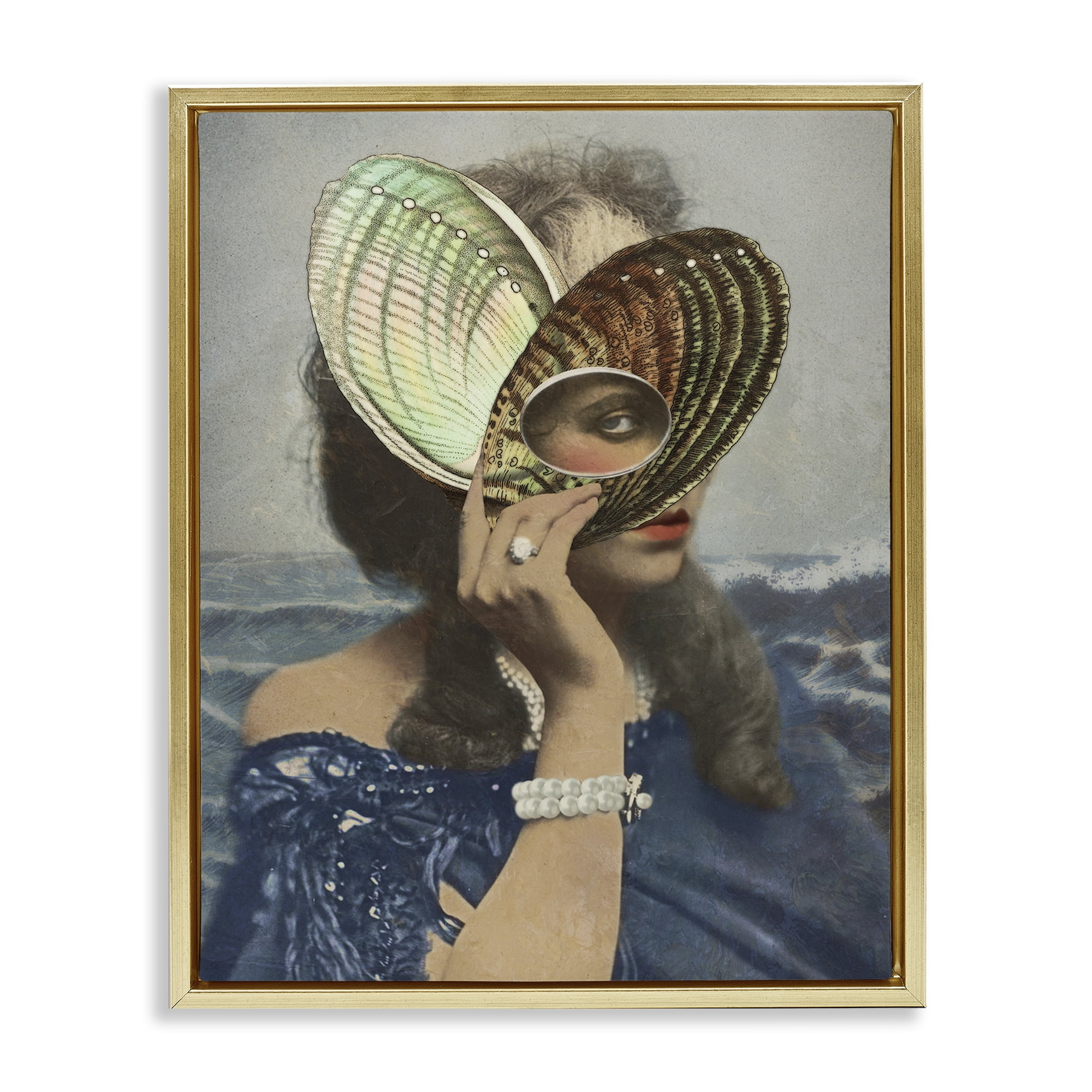 Stupell Industries Portrait of Naturalist Gold Framed Floater Canvas Wall Art, design by Victoria Barnes