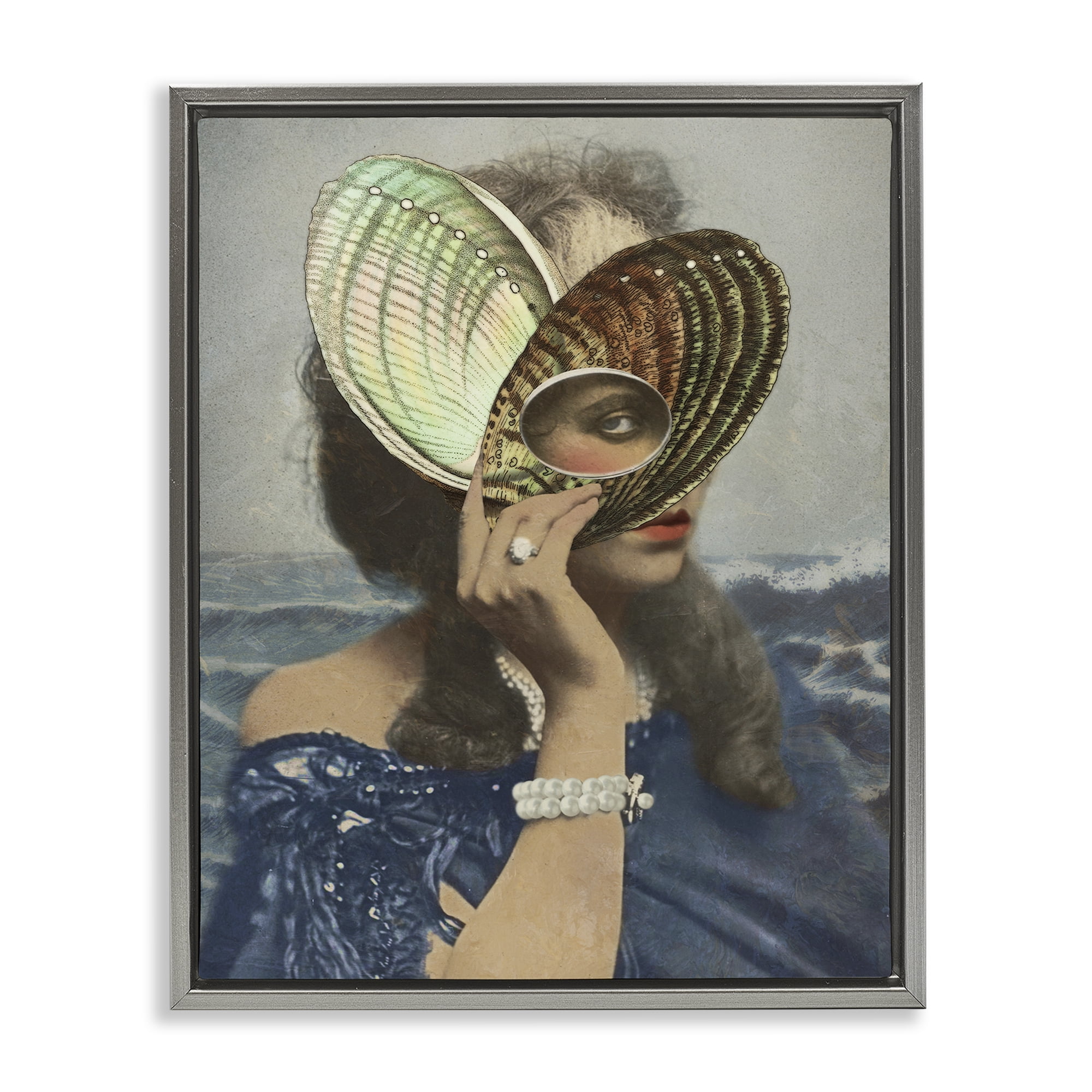 Stupell Industries Portrait of Naturalist Gray Framed Floater Canvas Wall Art, design by Victoria Barnes