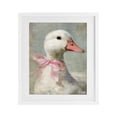 thumbnail image 1 of Stupell Industries Traditional Portrait of Pink Bow Goose White Framed Print Under Glass, 17 x 21, by LSR Design Studio, 1 of 8
