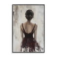 thumbnail image 1 of Stupell Industries Transitional Portrait of Woman in Burgundy Black Framed Giclee Art, 12 x 18, by Petals Prints Design, 1 of 8