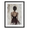 thumbnail image 1 of Stupell Industries Transitional Portrait of Woman in Burgundy Black Framed Print Under Glass, 14 x 20, by Petals Prints Design, 1 of 8