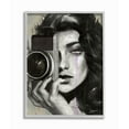 thumbnail image 1 of Stupell Industries Portrait of a Female Photographer Black And White Drawing Framed Wall Art by Ziwei Li, 1 of 1