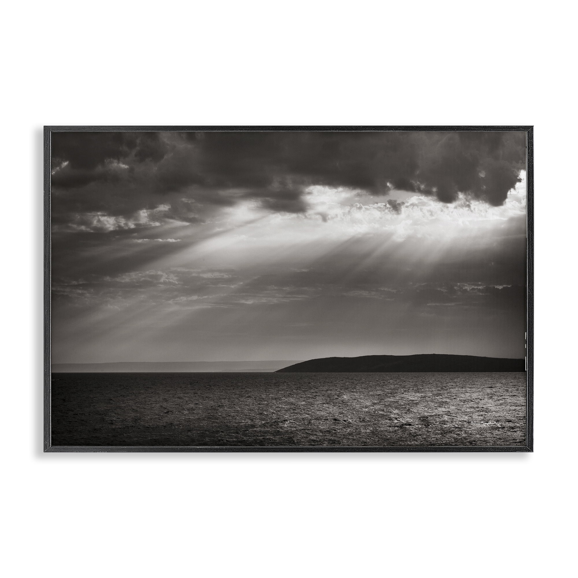 Stupell Industries Portugal Sea Cove Landscape & Nature Photography Black Framed Art Print Wall Art, 24 x 16