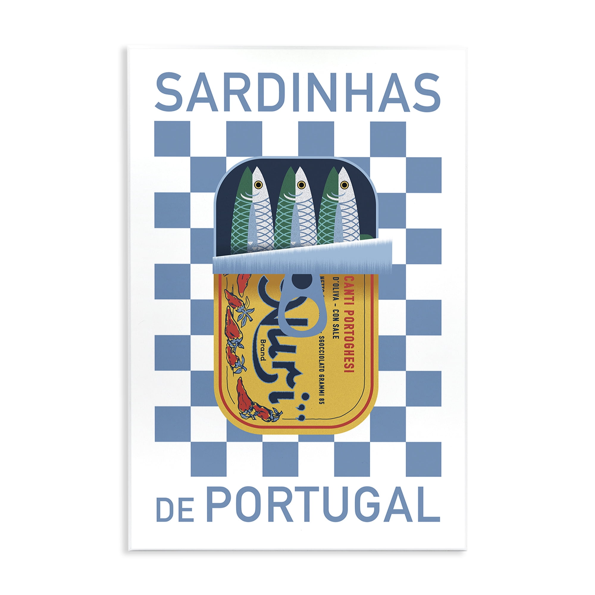 Stupell Industries Portuguese Sardines Can Food & Beverage Painting Unframed Art Print Wall Art, 10 x 15