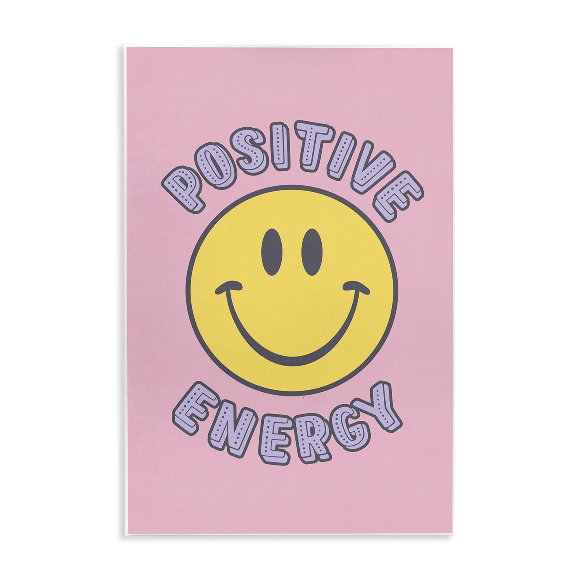Stupell Industries Positive Energy Smiley Text & Numbers Painting Unframed Art Print Wall Art, 10 x 15