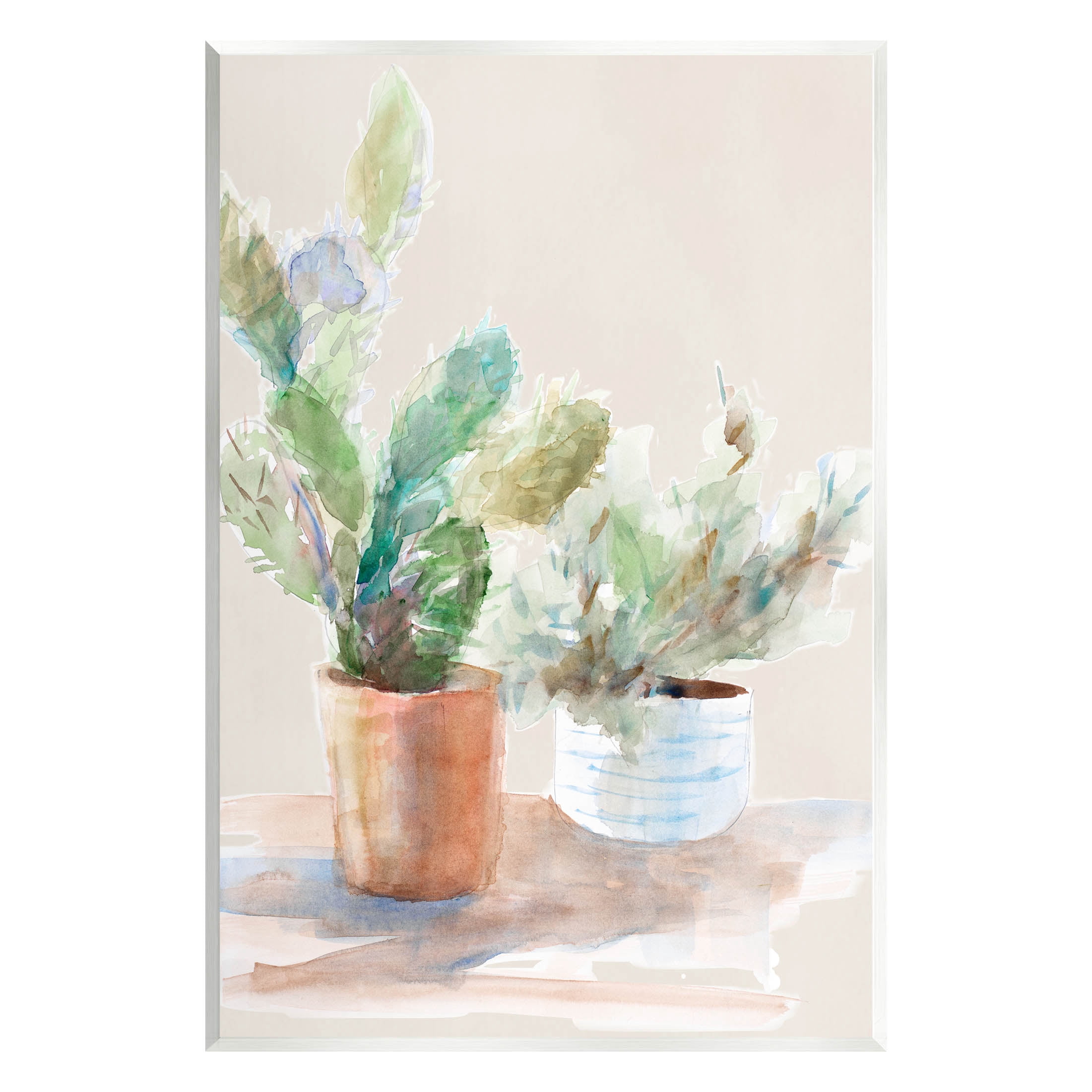 Stupell Industries Potted Cactus Plants Watercolor Painting Unframed Art Print Wall Art, Design by Lanie Loreth