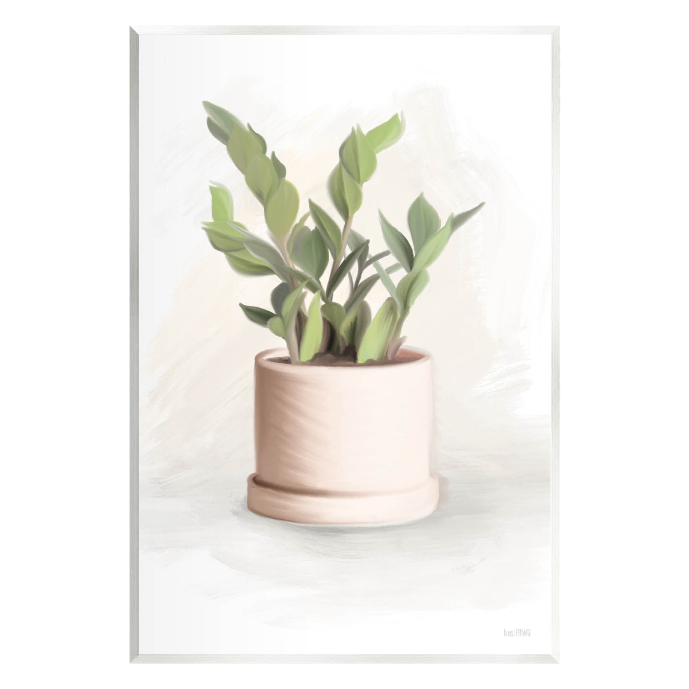 Stupell Industries Potted Herb Plant Minimal Gardening Graphic Art Unframed Art Print Wall Art, Design by House Fenway