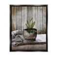thumbnail image 1 of Stupell Industries Potted Plant Still Life Botanical & Floral Painting Black Floater Framed Canvas Art Print Wall Art, 25 x 31, 1 of 10
