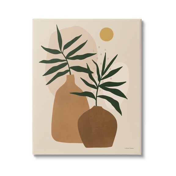 Stupell Industries Potted Plant Vases Cutout Abstract Botanical Shapes Graphic Art Gallery Wrapped Canvas Print Wall Art, Design by Rachel Nieman
