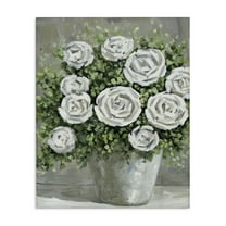 Stupell Industries Potted Ranunculus Blooms Botanical & Floral Painting Gallery Wrapped Canvas Art Print Wall Art, 16 x 20