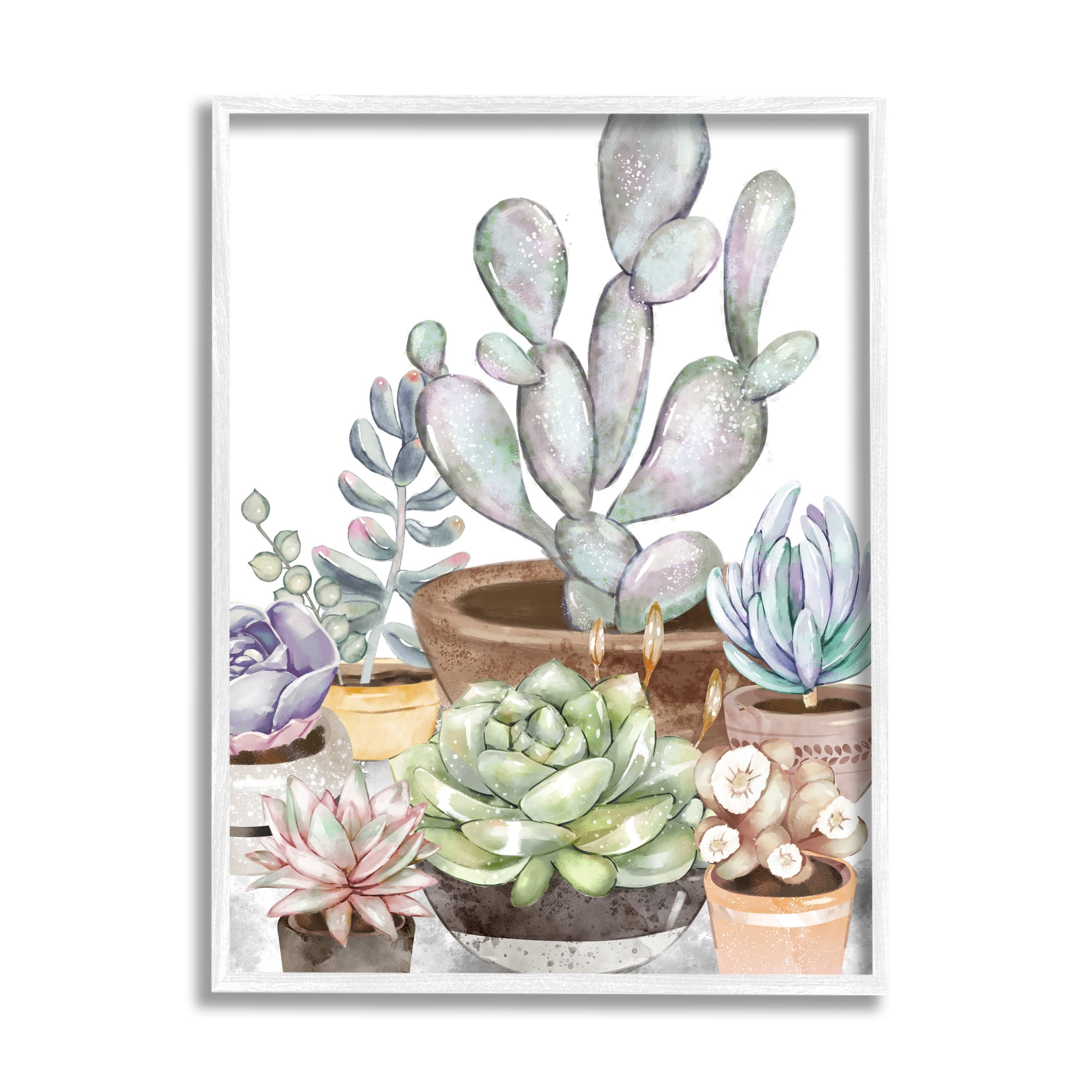 Stupell Industries Potted Succulent Modern Living Room Still life Plants, 11 x 14, Design by Ziwei Li