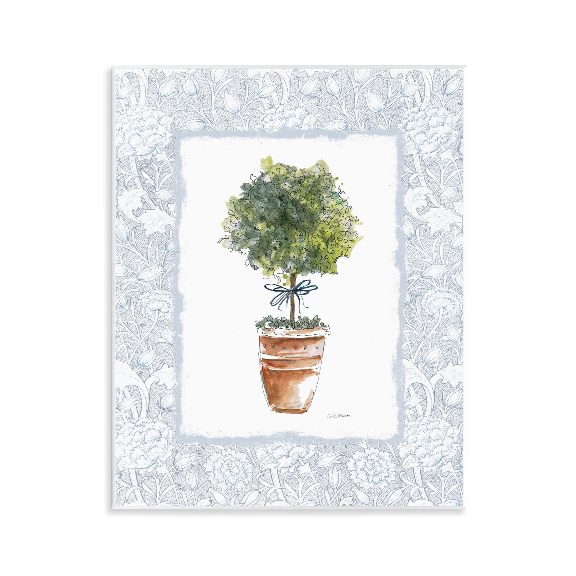 Stupell Industries Potted Topiary in Terracotta Wall Plaque Art, design by Carol Robinson