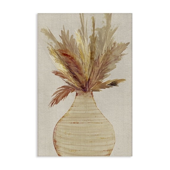 Stupell Industries Potted Wheat Reeds Botanical & Floral Painting Gallery Wrapped Canvas Art Print Wall Art, 16 x 24