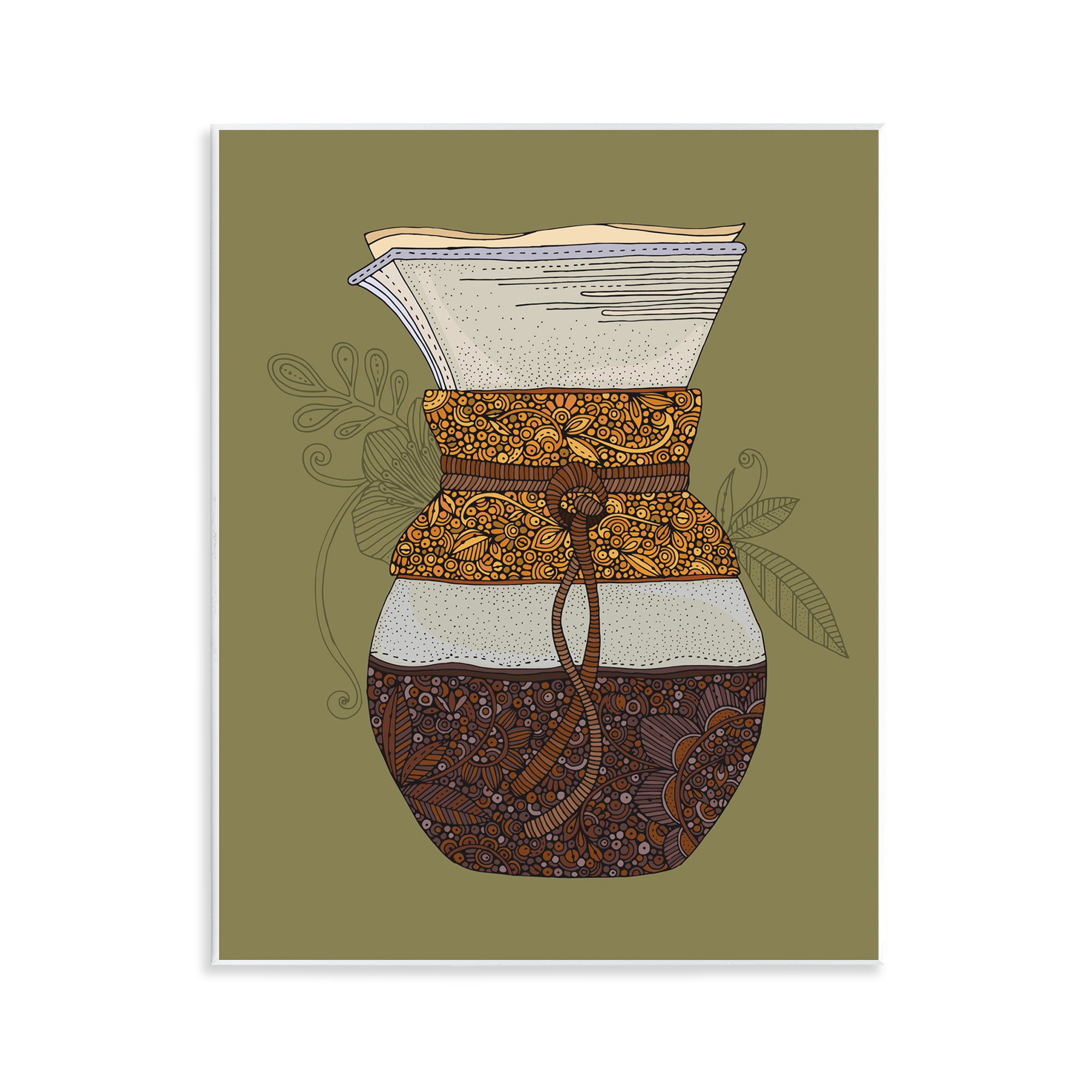 Stupell Industries Pour Over Coffee Maker Food & Beverage Painting Unframed Art Print Wall Art, 11 x 14